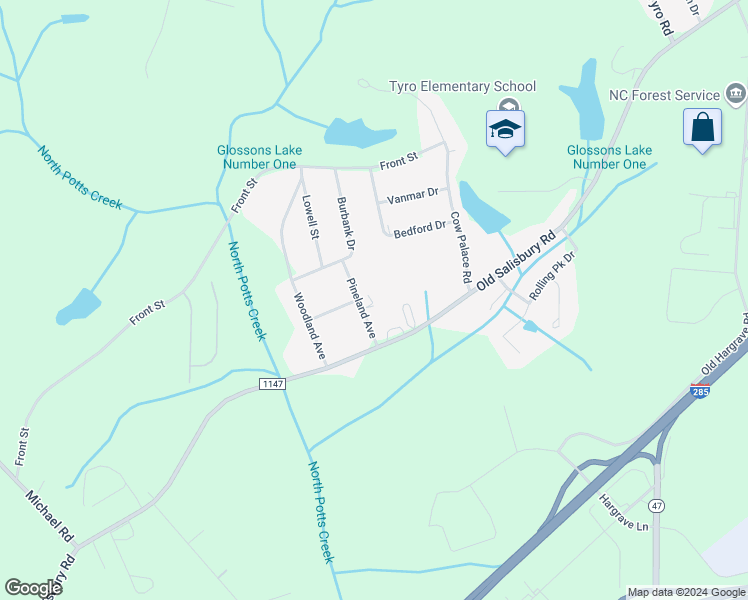 map of restaurants, bars, coffee shops, grocery stores, and more near 210 Pineland Avenue in Lexington
