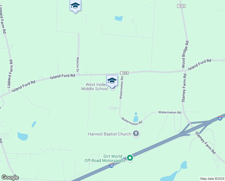 map of restaurants, bars, coffee shops, grocery stores, and more near 303 Watermelon Road in Statesville