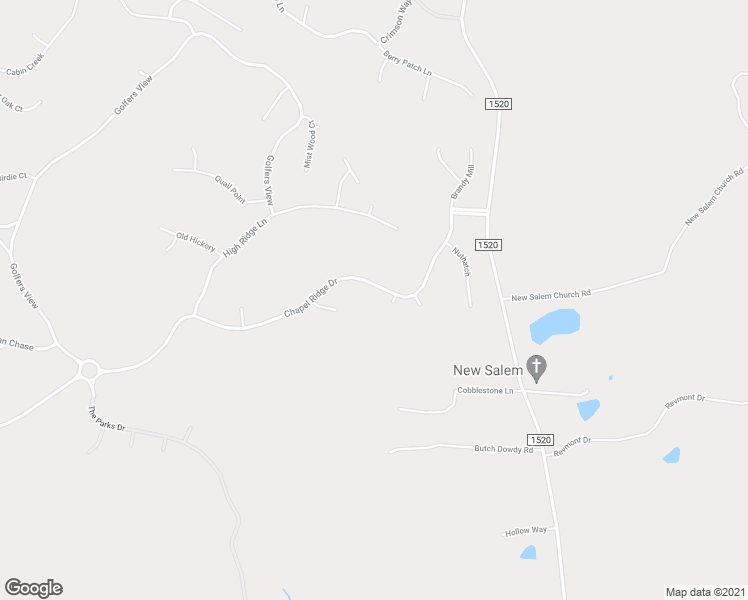 map of restaurants, bars, coffee shops, grocery stores, and more near 331 Chapel Ridge Drive in Pittsboro