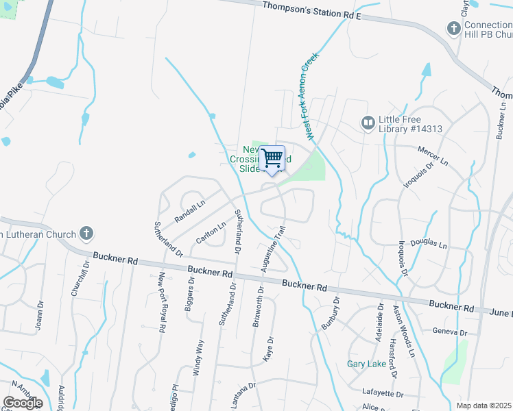 map of restaurants, bars, coffee shops, grocery stores, and more near 1224 Annapolis Circle in Thompson's Station