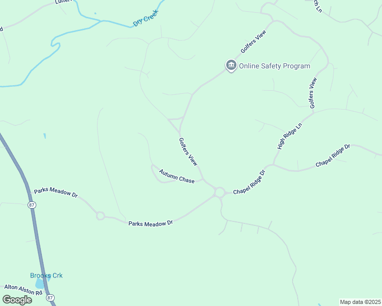 map of restaurants, bars, coffee shops, grocery stores, and more near 1357 Golfers View in Pittsboro