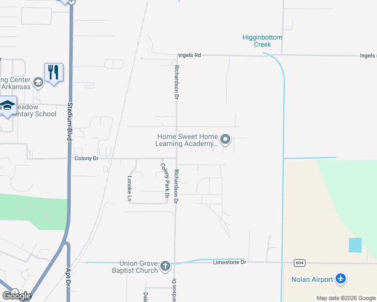 map of restaurants, bars, coffee shops, grocery stores, and more near 4619 Keely Cove in Jonesboro