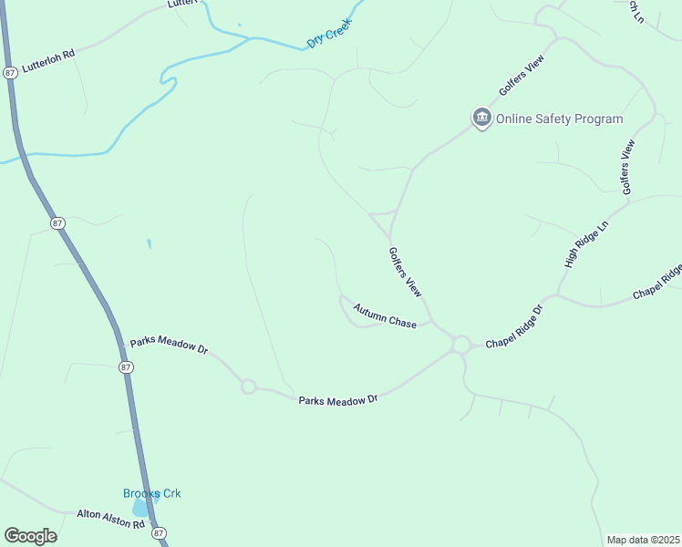 map of restaurants, bars, coffee shops, grocery stores, and more near 344 Autumn Chase in Pittsboro