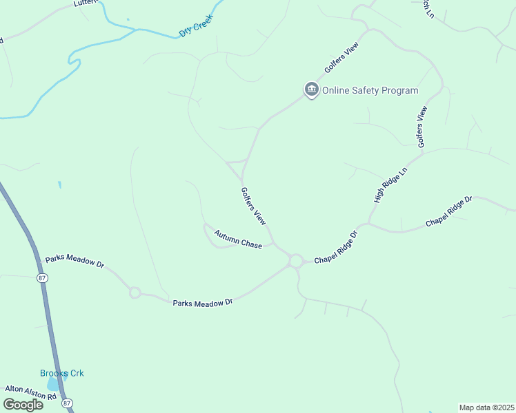map of restaurants, bars, coffee shops, grocery stores, and more near 1357 Golfers View in Pittsboro