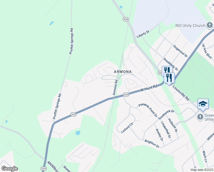 map of restaurants, bars, coffee shops, grocery stores, and more near 130 Harkleroad Circle in Maryville