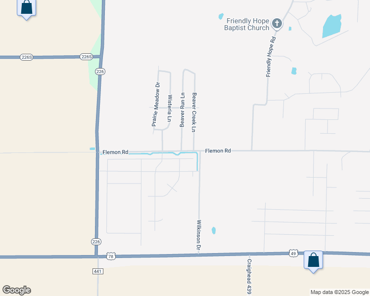 map of restaurants, bars, coffee shops, grocery stores, and more near 6000 Beaver Run Lane in Jonesboro