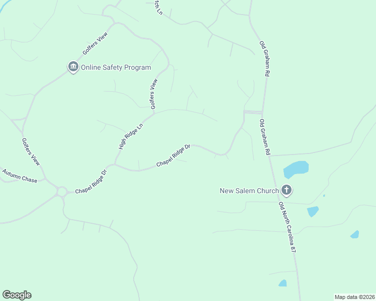 map of restaurants, bars, coffee shops, grocery stores, and more near 459 Chapel Ridge Drive in Pittsboro