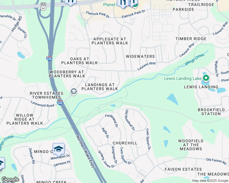 map of restaurants, bars, coffee shops, grocery stores, and more near 813 Clay Hill Drive in Knightdale