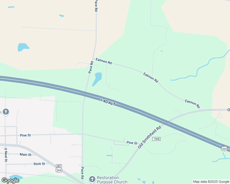 map of restaurants, bars, coffee shops, grocery stores, and more near 10376 Chestnut Ridge Road in Bailey