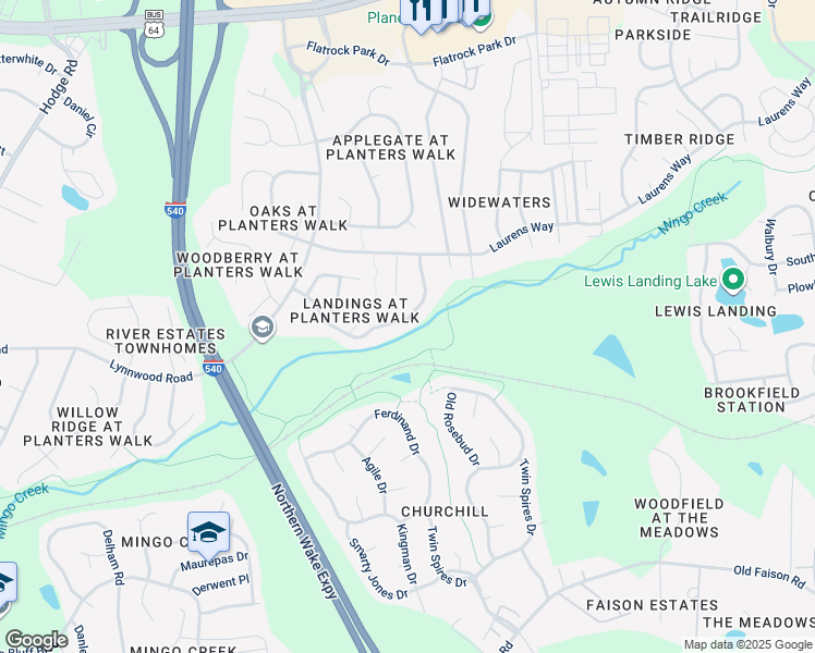 map of restaurants, bars, coffee shops, grocery stores, and more near 813 Clay Hill Drive in Knightdale