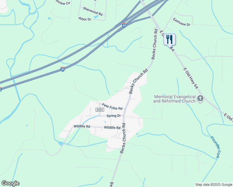 map of restaurants, bars, coffee shops, grocery stores, and more near 168 Carl B Road in Lexington