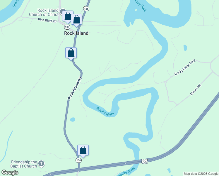 map of restaurants, bars, coffee shops, grocery stores, and more near 4042 Rocky Ridge Road East in Rock Island