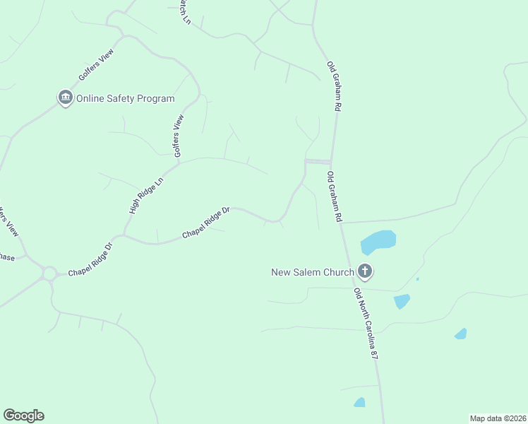 map of restaurants, bars, coffee shops, grocery stores, and more near 331 Chapel Ridge Drive in Pittsboro