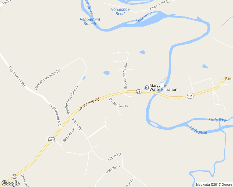 map of restaurants, bars, coffee shops, grocery stores, and more near 3535 Sevierville Road in Maryville