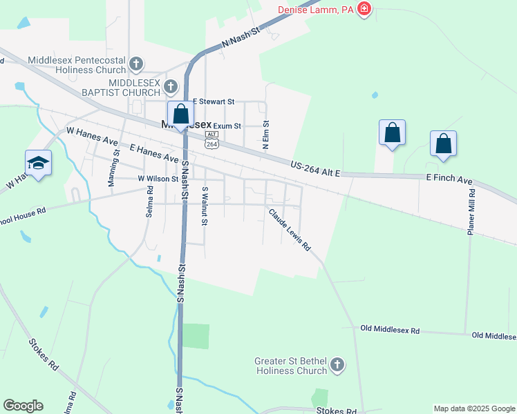 map of restaurants, bars, coffee shops, grocery stores, and more near in Middlesex