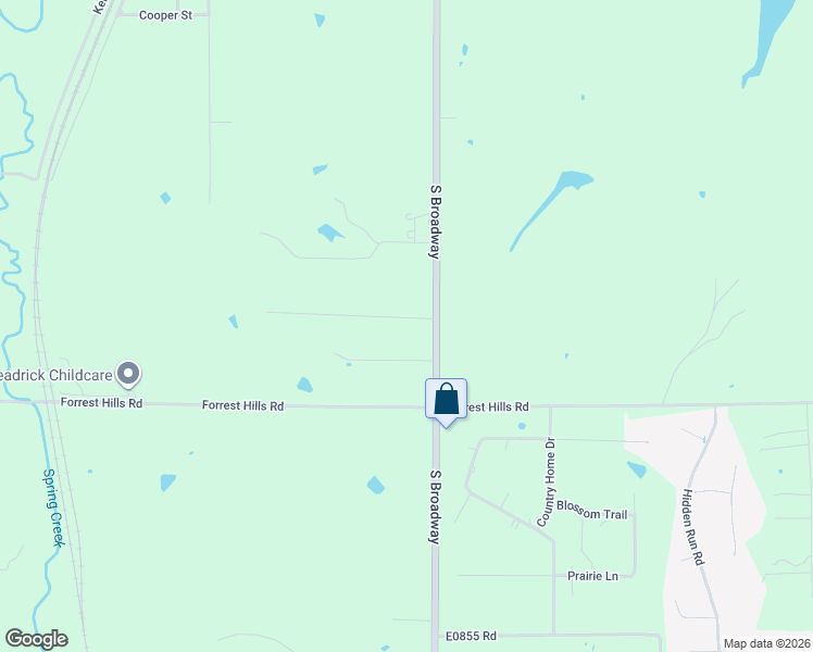 map of restaurants, bars, coffee shops, grocery stores, and more near 8863-9299 South Broadway Street in Guthrie