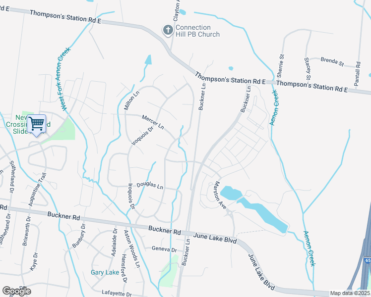map of restaurants, bars, coffee shops, grocery stores, and more near 2109 Shuler Place in Thompson's Station