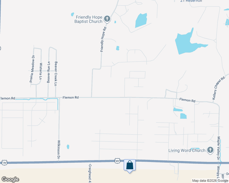 map of restaurants, bars, coffee shops, grocery stores, and more near 3316 Flemon Road in Jonesboro
