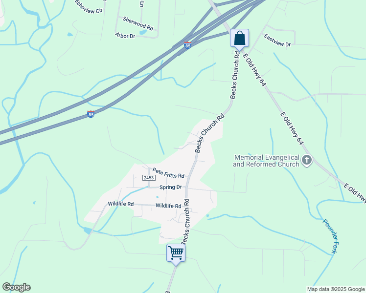 map of restaurants, bars, coffee shops, grocery stores, and more near 168 Carl B Road in Lexington