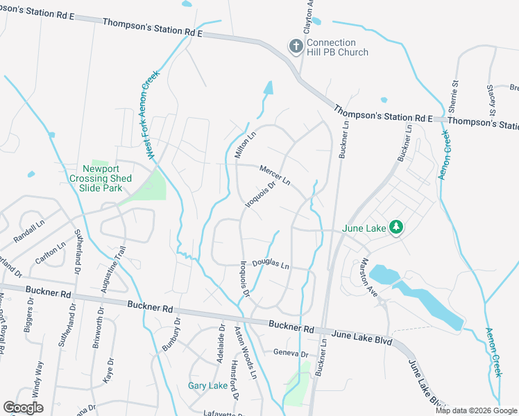 map of restaurants, bars, coffee shops, grocery stores, and more near 2609 Milton Lane in Thompson's Station