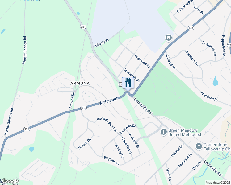 map of restaurants, bars, coffee shops, grocery stores, and more near 957 West Hunt Road in Alcoa