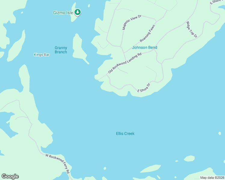 map of restaurants, bars, coffee shops, grocery stores, and more near 319 East Shore Drive in Rockwood
