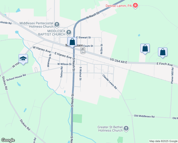 map of restaurants, bars, coffee shops, grocery stores, and more near 10341 South Spruce Street in Middlesex