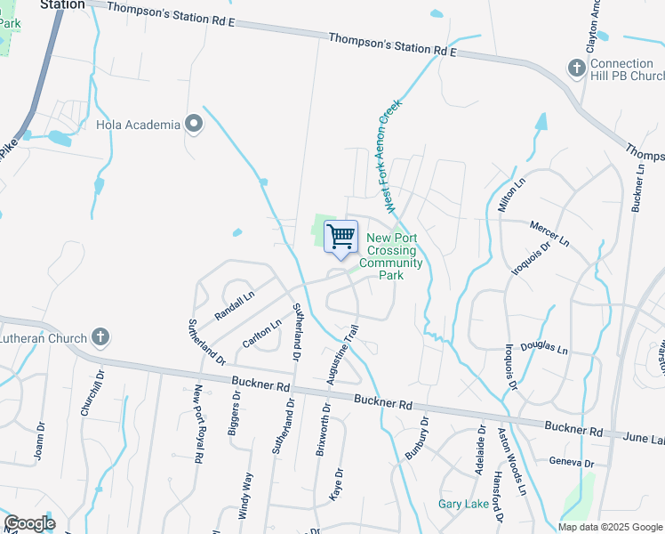 map of restaurants, bars, coffee shops, grocery stores, and more near 301 Newport Meadows Circle in Thompson's Station