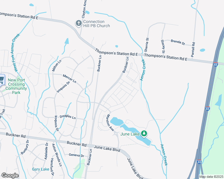 map of restaurants, bars, coffee shops, grocery stores, and more near 2644-2648 Buckner Lane in Thompson's Station