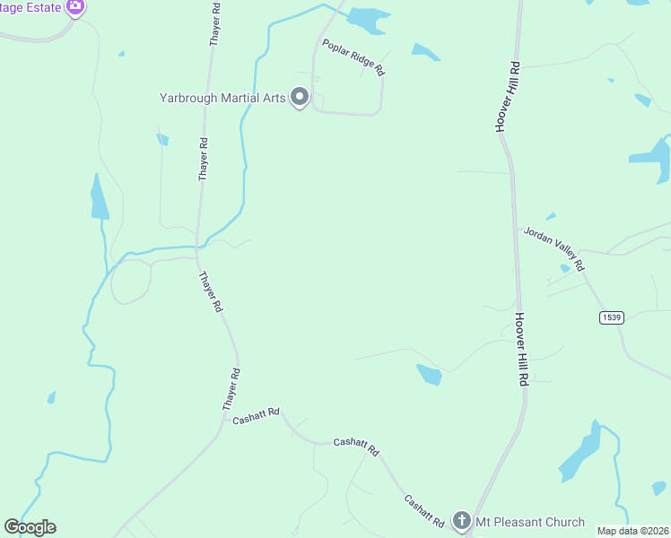 map of restaurants, bars, coffee shops, grocery stores, and more near 1874 Thayer Road in Trinity