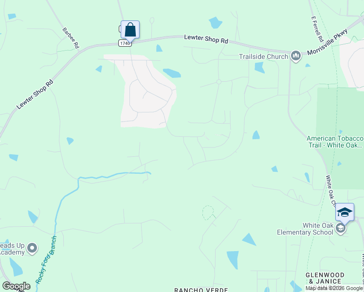 map of restaurants, bars, coffee shops, grocery stores, and more near 918 Olde Thompson Creek Road in Apex