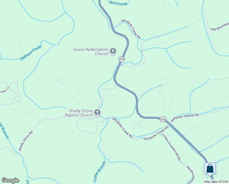 map of restaurants, bars, coffee shops, grocery stores, and more near 3605 Old Birds Creek Road in Sevierville
