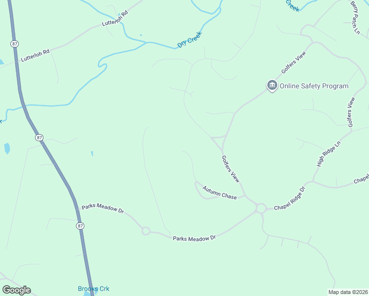 map of restaurants, bars, coffee shops, grocery stores, and more near 430 Autumn Chase in Pittsboro