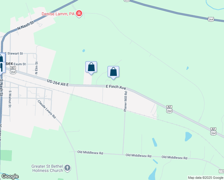 map of restaurants, bars, coffee shops, grocery stores, and more near 10445 East Finch Avenue in Middlesex