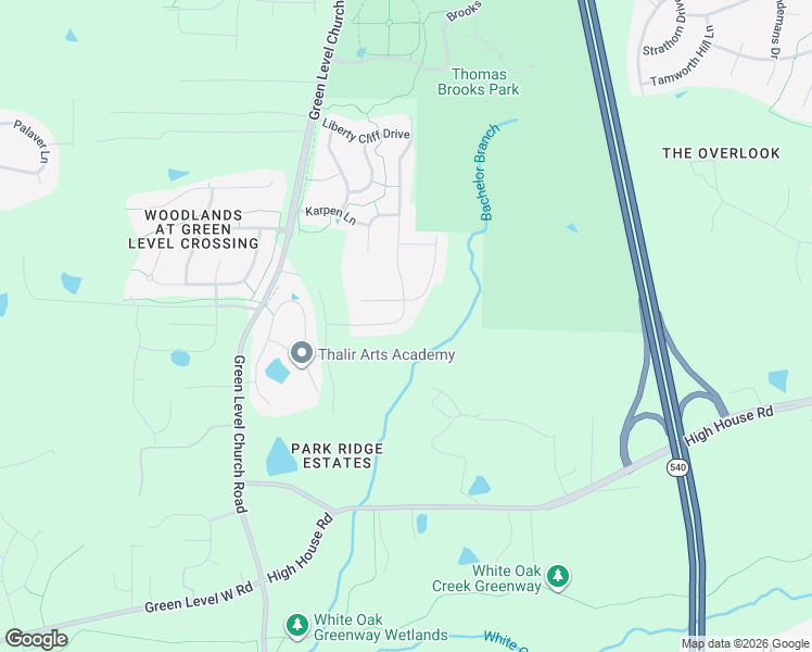 map of restaurants, bars, coffee shops, grocery stores, and more near 248 Holsten Bank Way in Cary