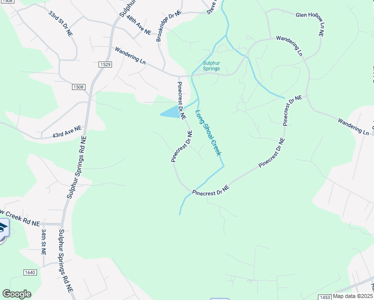 map of restaurants, bars, coffee shops, grocery stores, and more near 3804 Touchberry Lane Northeast in Hickory