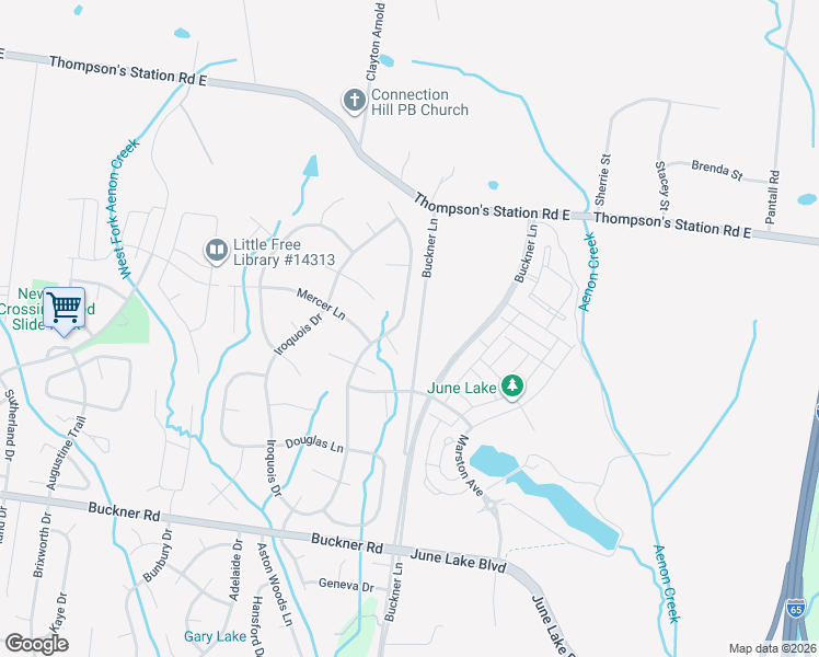 map of restaurants, bars, coffee shops, grocery stores, and more near 2816 Iroquois Drive in Thompson's Station