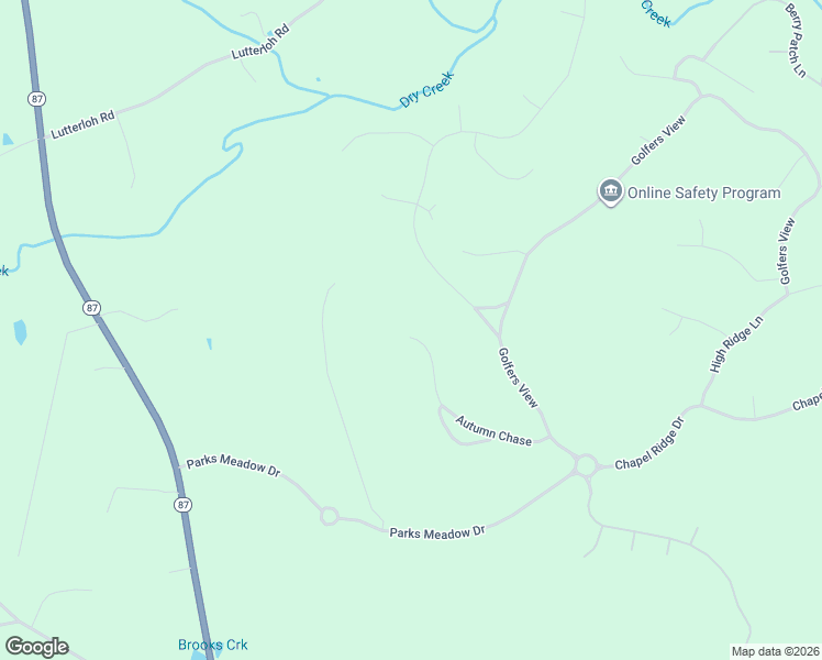 map of restaurants, bars, coffee shops, grocery stores, and more near 430 Autumn Chase in Pittsboro