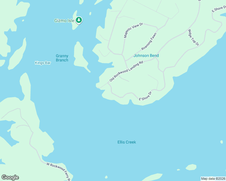 map of restaurants, bars, coffee shops, grocery stores, and more near 319 East Shore Drive in Rockwood