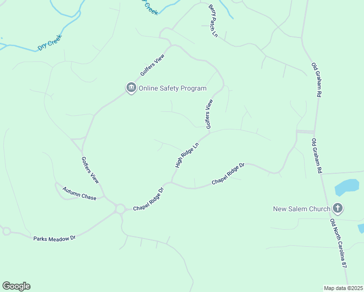 map of restaurants, bars, coffee shops, grocery stores, and more near 32 Old Hickory in Pittsboro