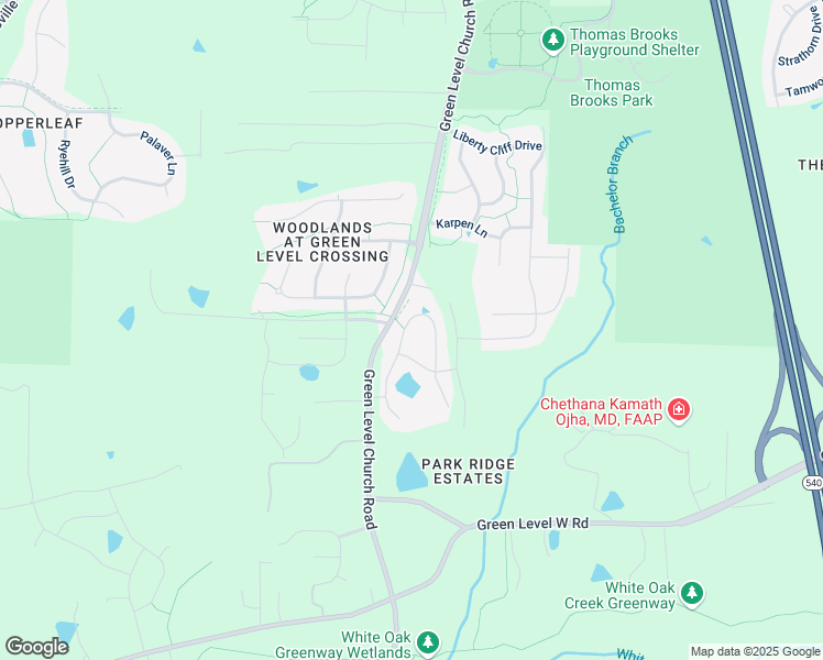 map of restaurants, bars, coffee shops, grocery stores, and more near 1312 Magnolia Bend Loop in Cary