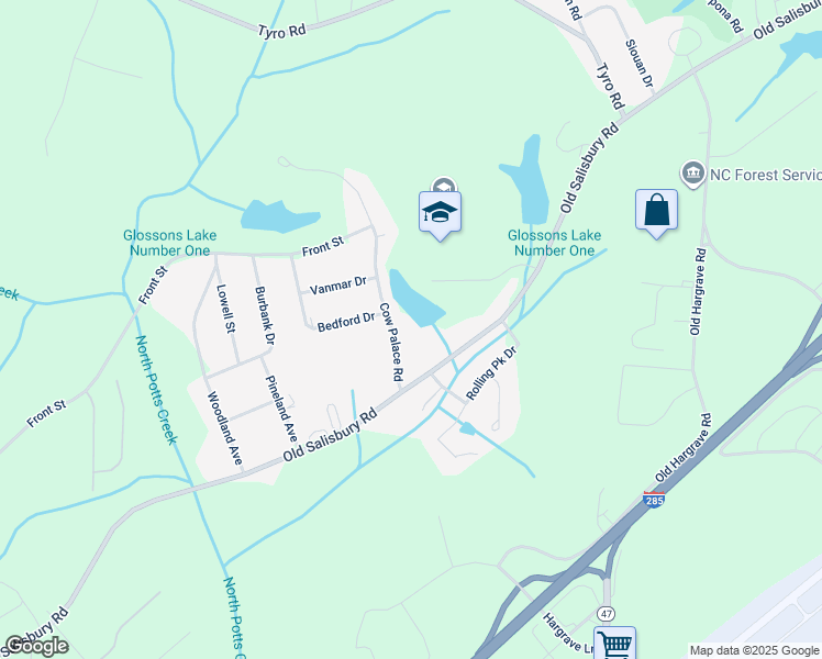 map of restaurants, bars, coffee shops, grocery stores, and more near 224 Cow Palace Road in Lexington