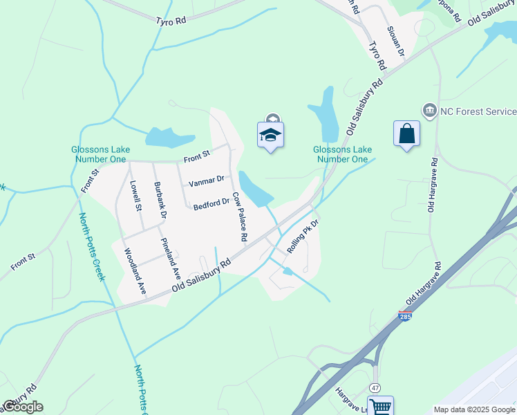 map of restaurants, bars, coffee shops, grocery stores, and more near 224 Cow Palace Road in Lexington
