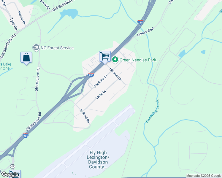 map of restaurants, bars, coffee shops, grocery stores, and more near 214 Octa Street in Lexington