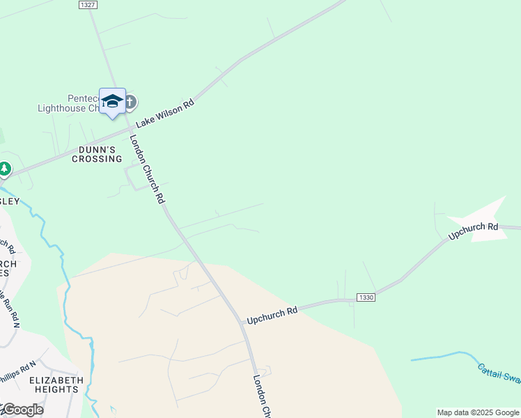 map of restaurants, bars, coffee shops, grocery stores, and more near 4360 Windfield Court in Elm City