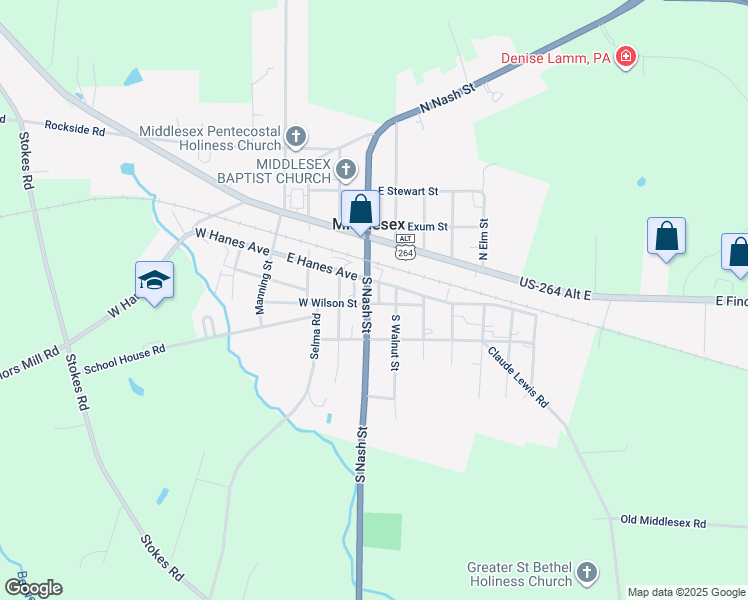 map of restaurants, bars, coffee shops, grocery stores, and more near in Middlesex