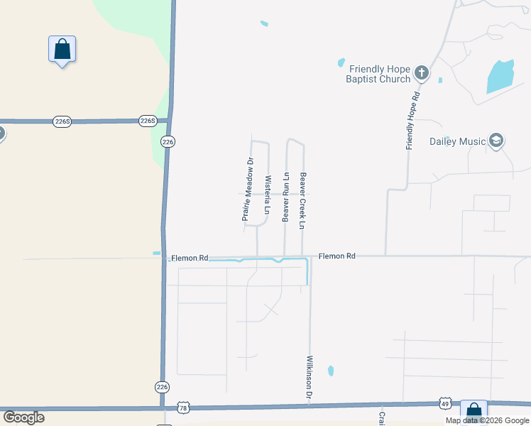 map of restaurants, bars, coffee shops, grocery stores, and more near Wisteria Lane in Jonesboro