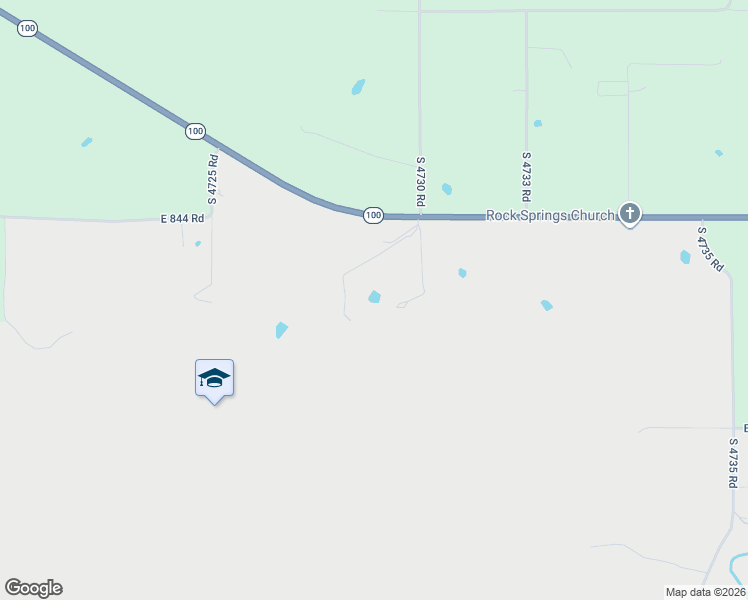 map of restaurants, bars, coffee shops, grocery stores, and more near 84799 South 4728 Road in Stilwell