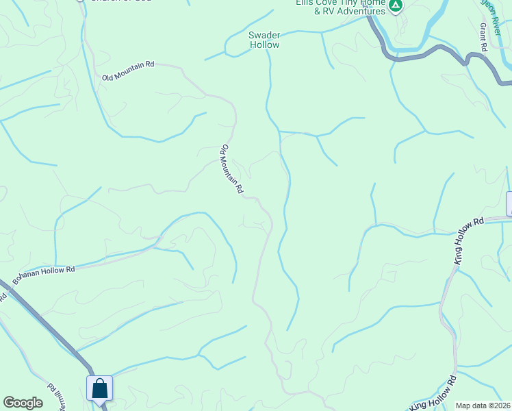 map of restaurants, bars, coffee shops, grocery stores, and more near 3613 Old Mountain Road in Sevierville
