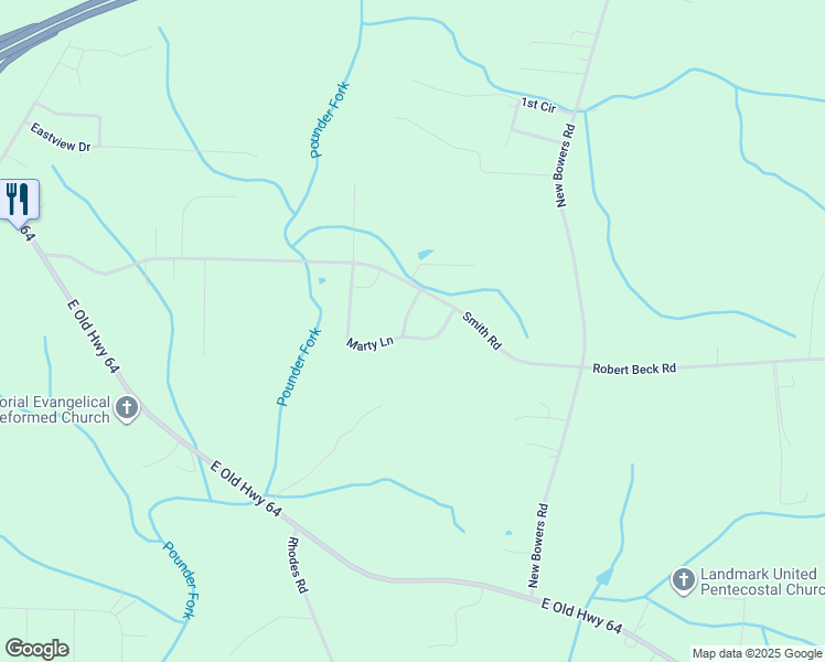 map of restaurants, bars, coffee shops, grocery stores, and more near 421 Marty Lane in Lexington